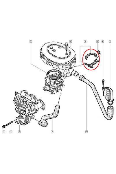 RapidAuto Clema fixare furtun Turbo Renault R19, Megane, Kangoo, curea fixare...