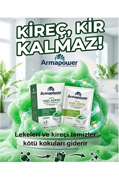 ARMAPOWER Klozet Tuvalet Wc Temizleyici, Aktif Köpüklü, Çam Ferahlığı -100GR ...