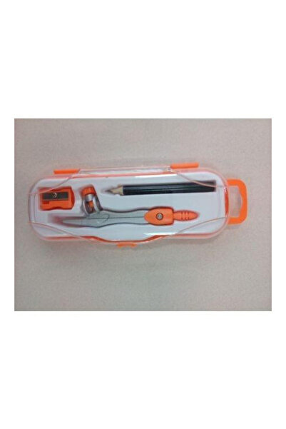 Penmate Compas scolar/cyrkiel PC-102 cu creion, ascutitoare si etui, portocal...