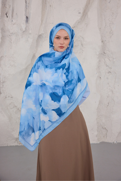 Mira İpek Summer Garden Series Patterned Cotton Soft Shawl Women's Colorful S...