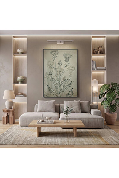 KOLAJTASARIM Camel Thorn Antique Beige Μονό Γυάλινο Τραπέζι με Μαύρο Μεταλλικ...