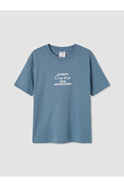 LC Waikiki Slogan Printed Boy's T-Shirt for Style Enthusiasts from Uzg Store
