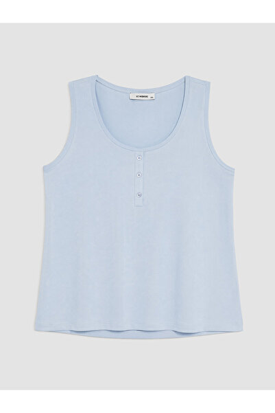 LC Waikiki Lcwaikiki Curve Blue Large Size 100% Cotton Women's Undershirt