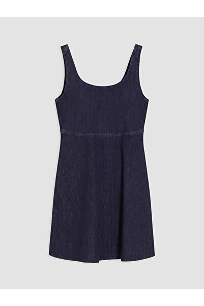 LC Waikiki U Roba Yaka a Fitted Mini Jean Dress for Style Enthusiasts from Uz...