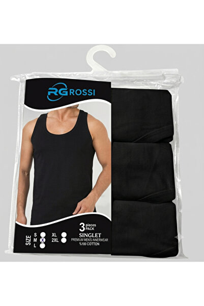 ROSSI Erkek 3'lü Paket Pamuklu Likralı Atlet