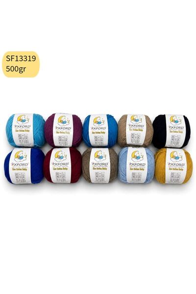 Oxford İplik 10’lu Paket Eco Cotton Baby - İnce Cotton İp - Tığ İşi - Punch İ...