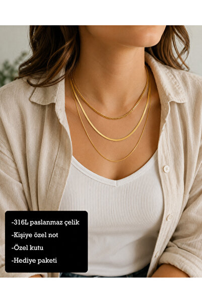 HER ŞEY NOTA www.herseynota.com 316L Stainless Steel Noble Posture Necklace –...