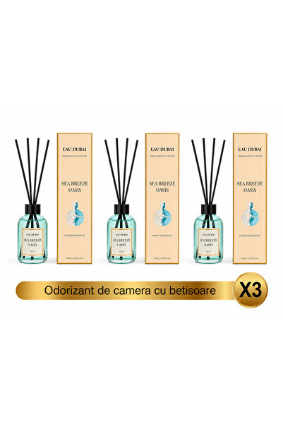 Eau Dubai Set 3x Difuzoare cu Parfum Aromatic pentru Camera, EAU DUBAI, Sea B...
