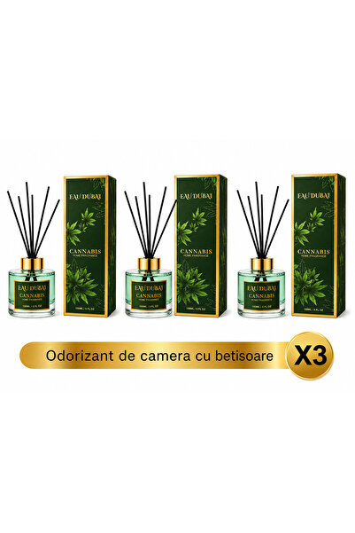Eau Dubai Set 3 Odorizante de Cameră EAU DUBAI, Cannabis, 3x150 ml