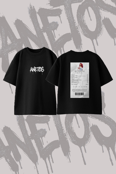 Anetos Megan Thee Stallion_1 Μπλουζάκι με σχέδιο στην πλάτη, βαμβακερό, μαύρο...