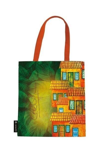 Paperblanks , Geanta tote din bumbac cu imprimeu Garcia Marquez, Multicolor, ...