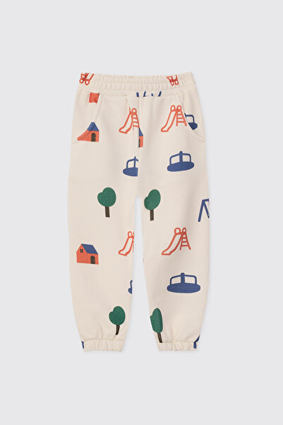 Panço Baby Boy Beige Sweatpants