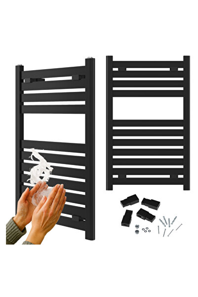 Granitan Radiator Baie ENZO, 800x500mm, 327W, 11 Elemente, Negru
