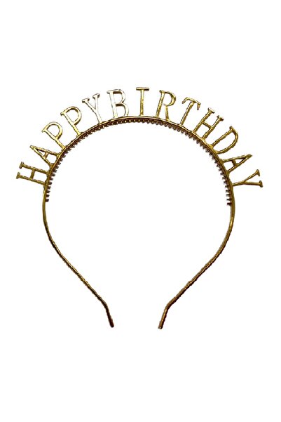 Generic Party Panda Happy Birthday Hair Band Gold