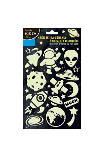 Kidea Set stickere decorative, Kidea, Fosforescent, 26 buc