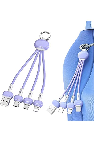 Generic 3 in 1 Multi Charging Cable, 2PCS Keychain Charging Cable, Portable K...