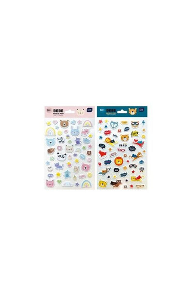 Interdruk Set 50 stickere decorative multicolor 24.4x16cm