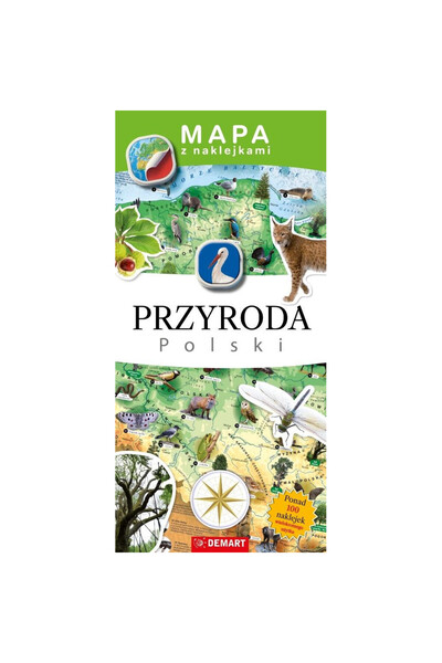 DemArt Harta cu autocolante, Demart, natura Poloniei, B1, multicolor