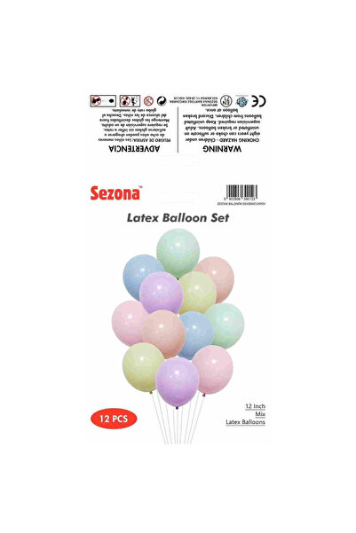 OEM Baloane latex Sezona pastel mix, 12 inch, multicolor, 12 buc
