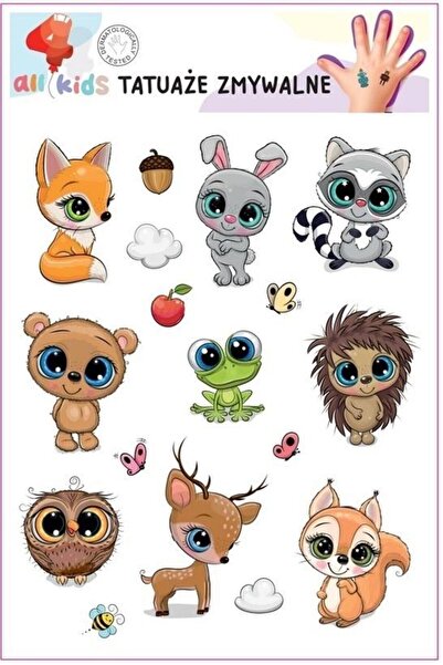 All4Kids Set 17 tatuaje temporare pentru copii, All4Kids, 100 x 150 mm, multi...