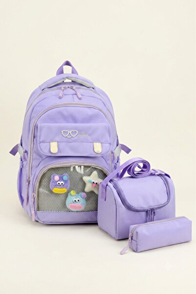 Royal Glow Transparent Luxury Primary-Secondary School Twill 3-Piece Set Bag ...