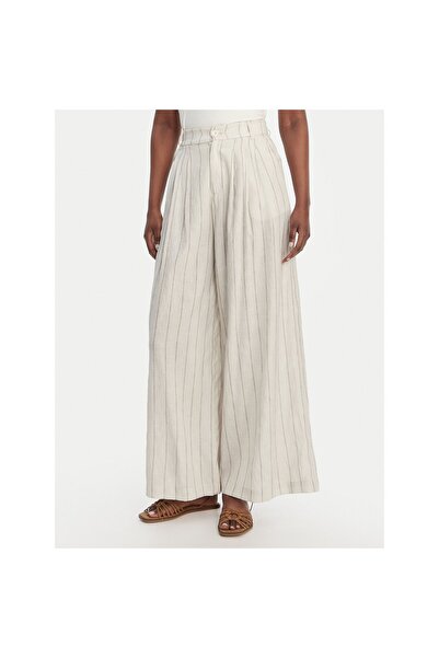 Eleh Pantaloni de damă din material textil SS260272 Crem