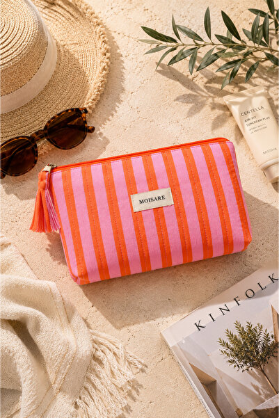 MOISARE Makeup Bag Quilted Organizer - Travel Cosmetic Organizer Zippered Multi-Purpose Women's Bag 23X14X6 cm