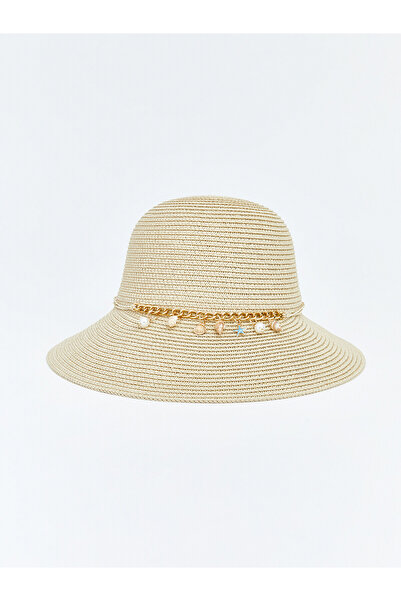 LC Waikiki Vizyon New Season Women's Straw Hat with Accessories