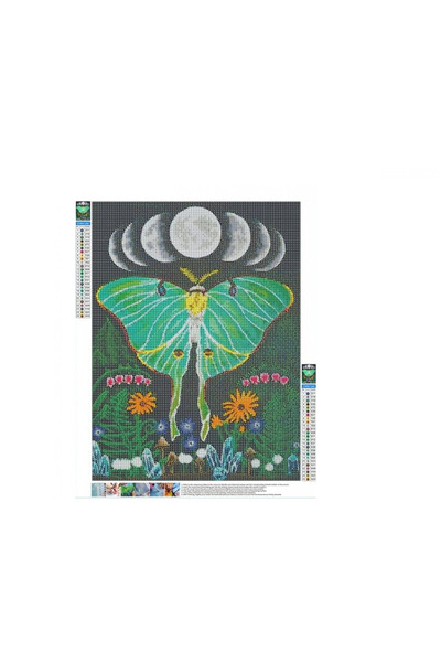 Tishiron Set de creatie cu diamante model fluturi, 30 x 40 cm, rasina, multic...