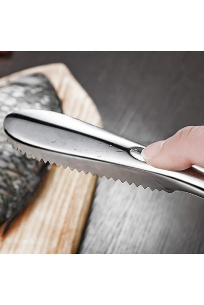 Tahtakale Dünyası Stainless Fish Scale Peeling Cleaning Tool Scraper Brush Kitchen Tool