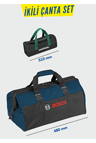 Bosch Kumaş Canvas Takım Çantası Hobi Avcı Usta El Aleti Çantası Bez Kanvas Ç...