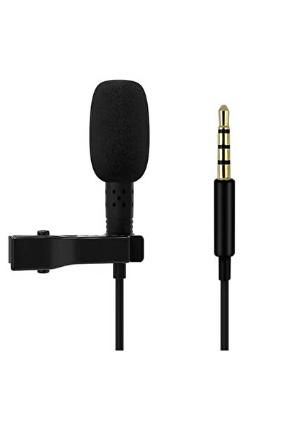 Lavalier Microphone Portable Clip-on Wired Mic Noise Reduction 360° ,Lapel Mi...