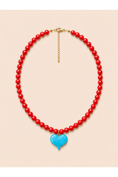 Elvia Atelier Murano Kalp Kolye