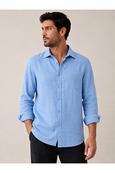 Evrano Timeless Elegance EVRANO Unisex Relaxed Fit Linen long sleeve Shirt