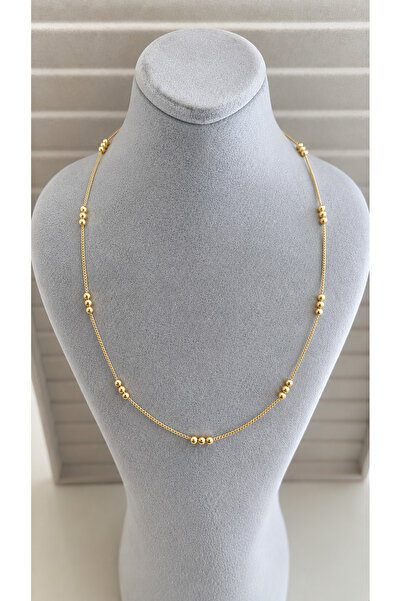 GOSEA Kadın Gold Top Detaylı Paslanmaz Çelik Kolye | Minimal Zarafet, Kararma...