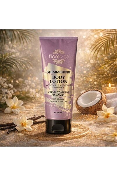 Fiorevita Crema de Corp pentru Stralucire cu Vanilie si Nuca de Cocos 200 ml -