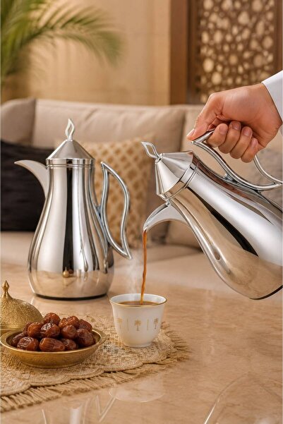 Generic Trams Luxury Silver Steel Integrated 2-Piece Set (1 Liter and 0.7 Lit...