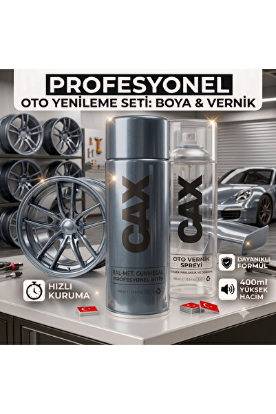 caxcolors CAX Colors Profesyonel Oto Yenileme Seti - metalik gun metal Sprey ...