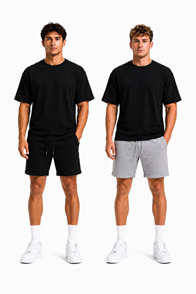 LUMİZA Men's Summer Sports Shorts with Cotton Pockets, Elastic, Casual and Co...