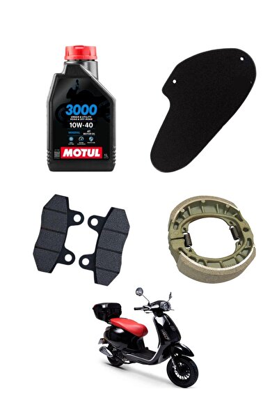 Kuba Azure 50 Motul Yağ Bakım Seti Ön-Arka Balata ve Hava Filtresi