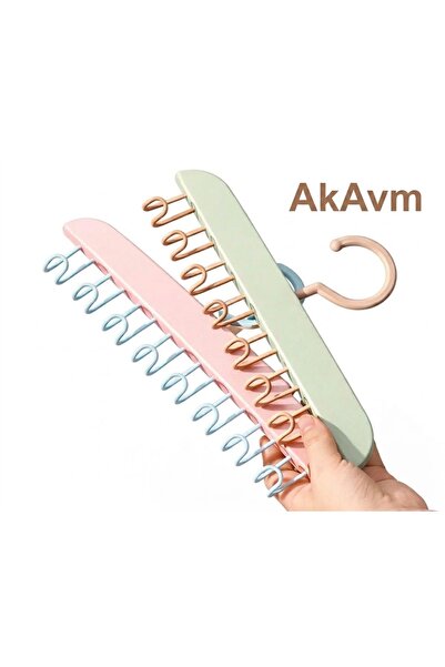 AkAvm 1 Adet 8 Bölmeli Dolap İçi Askı Organizer - 8 Kancalı Yer Tasarrufu Sağlayan Çok Amaçlı Askı