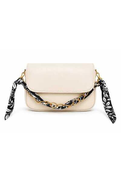 ByKübra Chain Detailed Long Strap Women's Bag (Scarf May Vary)