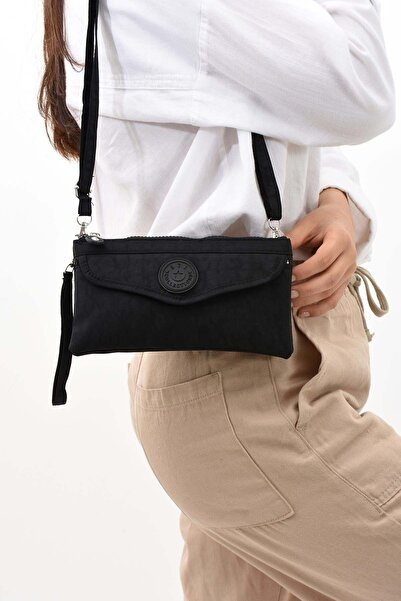 NEMO BAGS Women's Black Wallet, Large Envelope Model, Waterproof, 4 Compartme...
