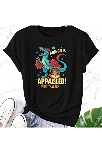 LİNA06 Red-Winged Blue with Glasses, Mongo Is Appalled Cartoon Dinosaur Cat F...