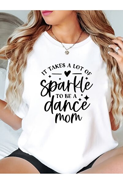 212Wear Women'S "It Takes Lot of Sparkle to Be a Mom" Graphic Tee - Black Cas...