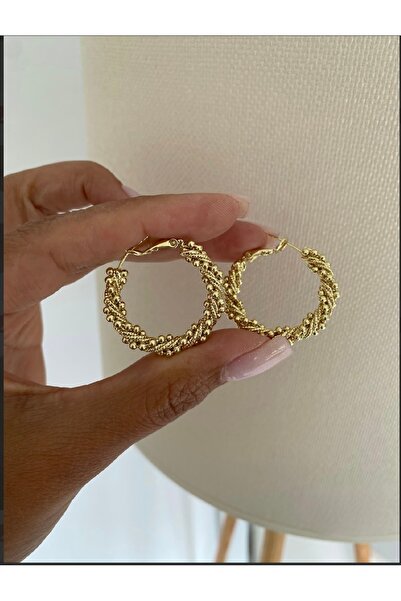 Emine seker jewelry Dorika Detaylı Halka Küpe