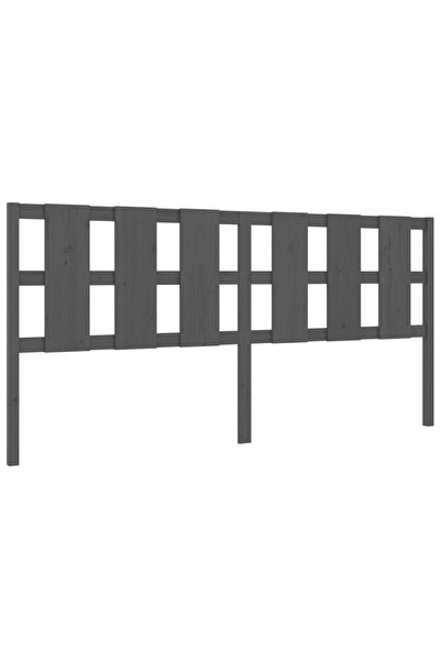 vidaxl Tăblie de pat, gri, 205,5x4x100 cm, lemn masiv de pin