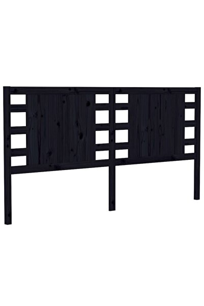vidaxl Tăblie de pat, negru, 126x4x100 cm, lemn masiv de pin