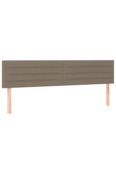 vidaxl Tăblii de pat, gri taupe, 200x5x78/88 cm, textil