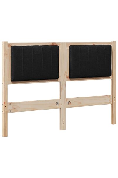 vidaxl Tăblie tapițată cu headboard Maro 120 cm Lemn de pin masiv
